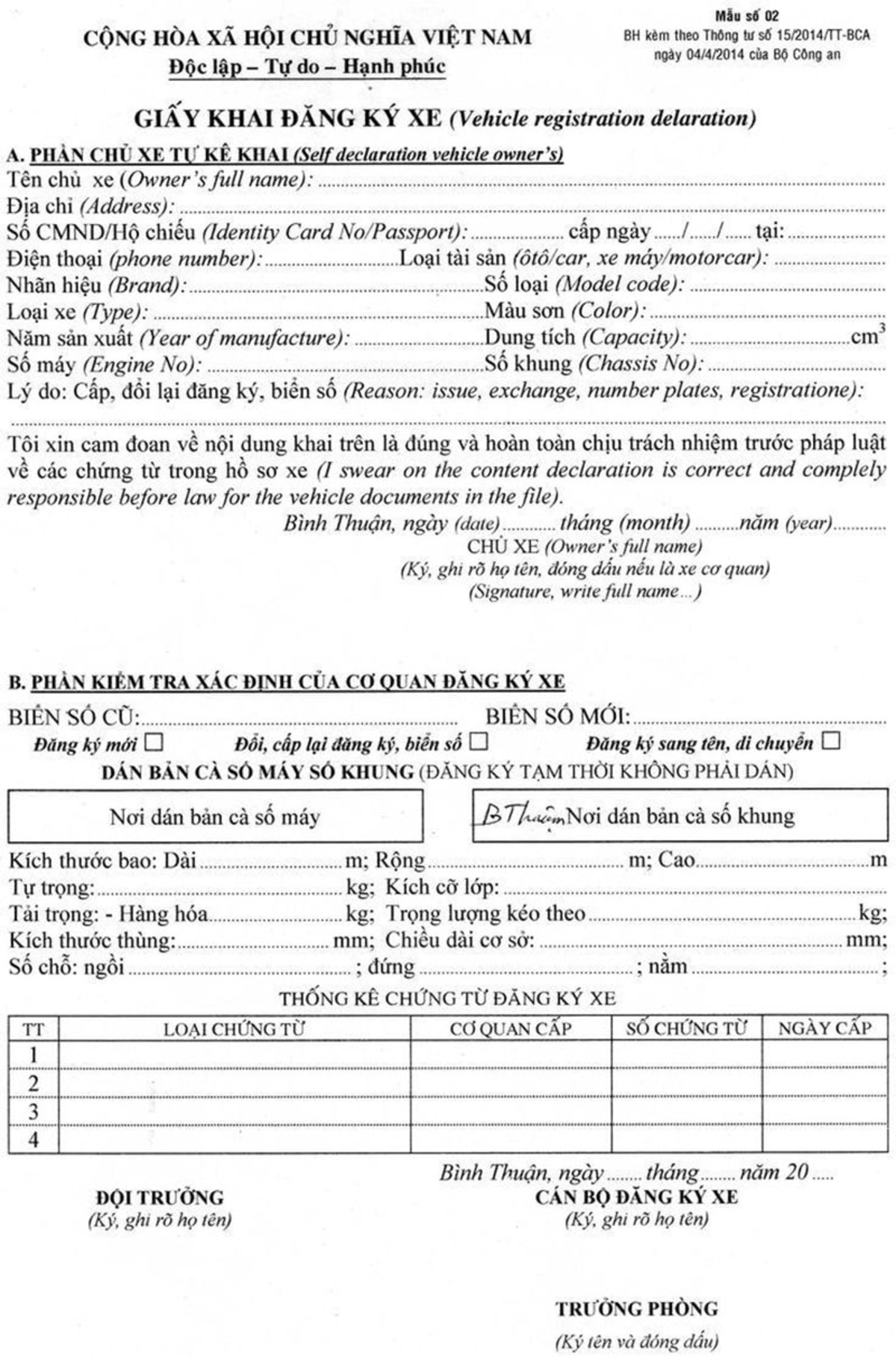 Thủ tục cần chuẩn bị để thực hiện thủ tục rút hồ sơ gốc ô tô
